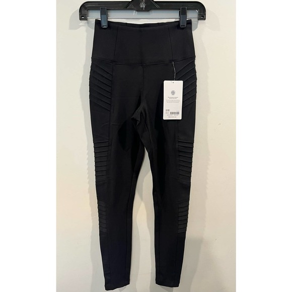 Athleta Delancey‎ Moto Tight Women's Activewear Pants - Black, Size XXS - Picture 1 of 5